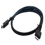JMT 24G PCIE Oculink-Compatible SFF 8611 4I to MINI SAS SFF-8611 4I Server Super Speed Cable Data Transfer Extension Cable Male to Male (50cm)