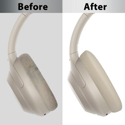 Image of WH-1000XM4 Replacement Earpads Cushions, Protein Leather Ear Pads for Sony WH-1000XM4(WH1000XM4) Noise Canceling Headphones with High Density Memory Foam, Without Affecting Sensor (Champagne Gold)