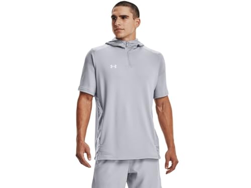 Sweat à capuche léger Under Armour Command manches courtes gris