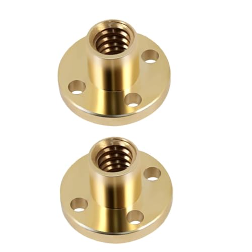 IMIKEYA 2pcs Lead Screw Brass Nuts for Printer Accessories Nut Trapezoidal Thread for Elimination Gap in Printer Diy