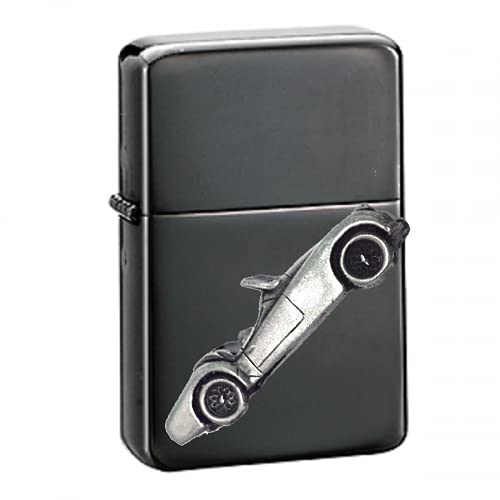 Briquet essence TR3A Roadster noir rechargeable résistant au vent ref269