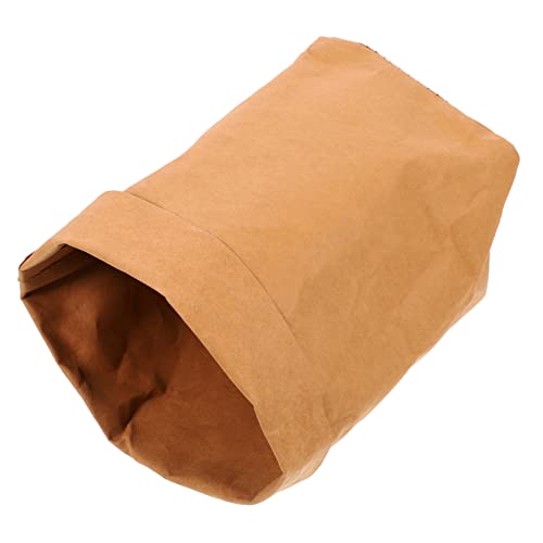 Cabilock Sacchetti Di Carta Kraft Pieghevoli Per Alimenti Frutta e Ortaggi Riutilizzabili e Lavabili Per Conservazione e Trasporto Di Articoli Vari