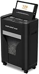 120-Sheet Déchiqueteuse de papier d'alimentation automatique, 40 Min Non-Arrêt, Shredders pour le bureau intérieur lourd, P-4 Ultra Sécurité Shredder pour Home Office, Coupe transversale avec roues, 5.28 C'est une galette. <63 dB (OL287)