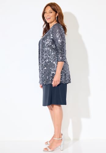 Catherines Women's Plus Size Mesh Flyaway Sheath Dress3