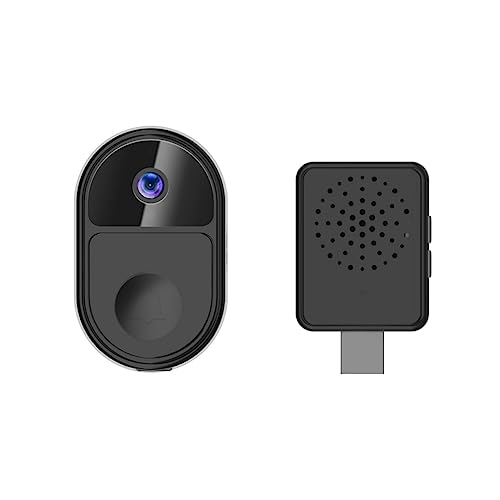 Sonnette de porte WiFi 1080p étanche en temps réel Tuya Sonnette de porte sans Interphone Caméra Tuya Noir