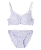[ノーザリー] インナーセット 【フィットシリーズ 谷間メイク】 カシュクールレースモールド ブラジャー＆ショーツSet B～Fカップ 57-33-24-1524 ブルー F65