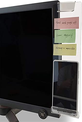 Monitor Message Board/Computer Monitors Side Panel/Notes Memo Board Message For Monitors,1Set (Left & Right) (With Phone Holder) #TOP1