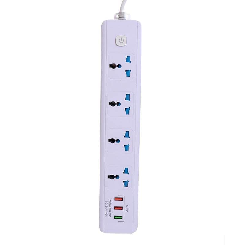 Shuttle Art Extension Board with USB Port - Extension Board with 4 AC Socket + 3 USB Charging Ports, 3 Meter Cable Length, Power Multiple Devices Simultaneously for Mobile Laptop Office Home-picture-22