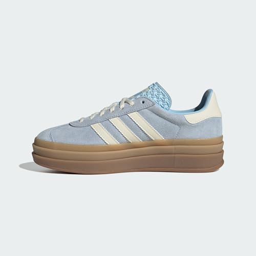 Image of adidas Gazelle Bold Womens Sneaker (Clear Sky Blue Cream, 8)