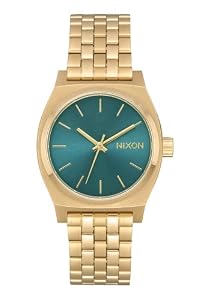 Nixon Medium Time Teller Light Gold/Turquoise