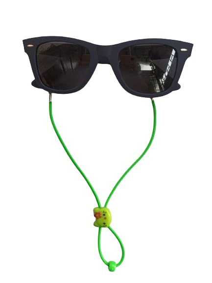 VIGHNESHWAR TRADERS Kids Glasses Strap Boys Girls Sunglasses Lanyard Eyeglasses Holder Chain Elastic Neck Strap Black And Green (Pack Of 2) 3