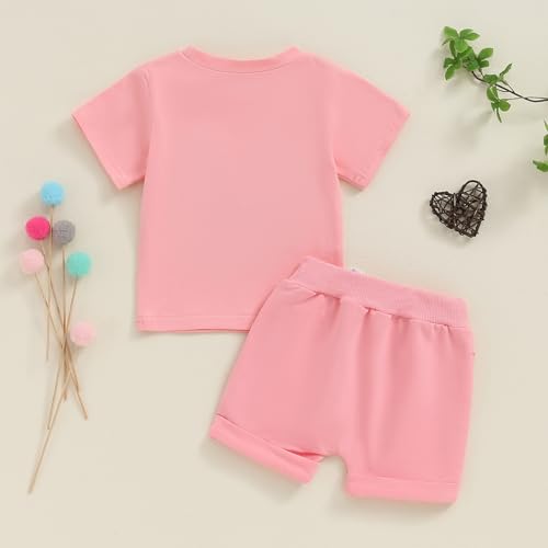Baby Birthday Girl Outfit Birthday Girl Letter Short Sleeve T-Shirt Elastic Shorts Summer Princess 2 Piece Clothes3