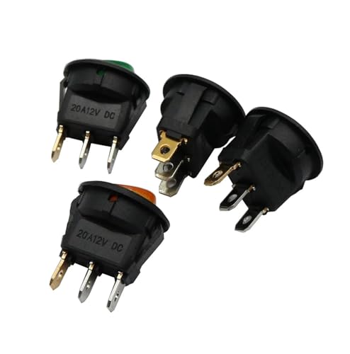 Interruptor basculante redondo 12V ON OFF con luz piloto para control de circuitos de barcos 8