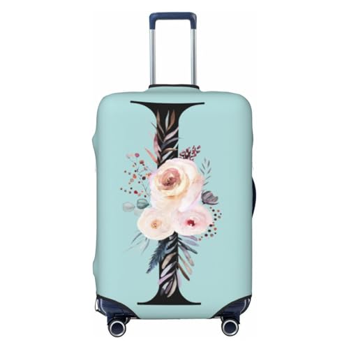 Generic Luggage Cover Flower Letter I Blue Suitcase Protector fits 18-32inch Travel Suitcase Cover Washable Dustproof with Concealed Zipper for Wheeled Suitcase LC521