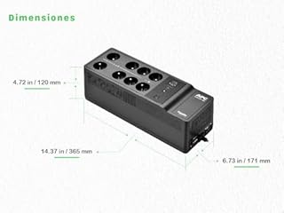 UPS APC per la casa, batteria di emergenza UPS da 500VA con AVR, (1) porta di ricarica USB, gruppo di continuità Back-UPS, BE500G2-IT