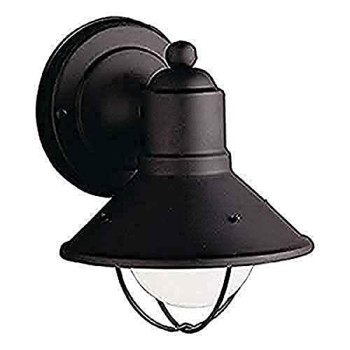 Get Cheap Price Seaside 7.5" 1 Light Outdoor Wall Light with Glass Globe Black