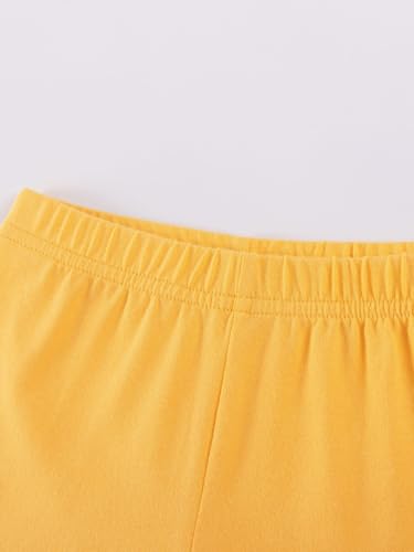 Image of HILEELANG Girls Cotton Short Set Summer 2 Piece Outfit T Shirt Shorts | 100% Cotton, Soft Breathable Fabric, 2 Piece Outfit Set, Elastic Waist, Summer Comfort for Toddler Little Girls