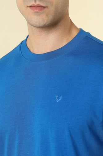 Image of Allen Solly Men's Cotton T-Shirt | Drop Shoulder | Back Print | Regular Fit | Casual Streetwear Style