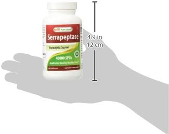 Miniatura 8 de Best Naturals Serrapeptasa 40000 SPUs 180 cápsulas