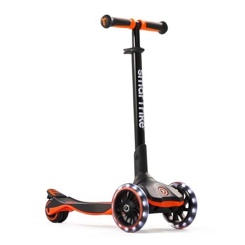 smarTrike Xtend Kickboard - Patinete Plegable para niños de 3 a 12 años, Ruedas LED XL, Color Naranja