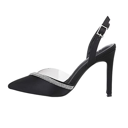 Ital Design Damenschuhe Pumps High Heel Pumps, YX12-, Kunstleder, Schwarz,...