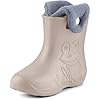 Ladeheid EVA Kinder Jungen Mädchen Gummistiefel Regenschuhe gefüttert Regenstiefel Gummischuhe LA-CA-04 Hellbeige, 22/23 EU