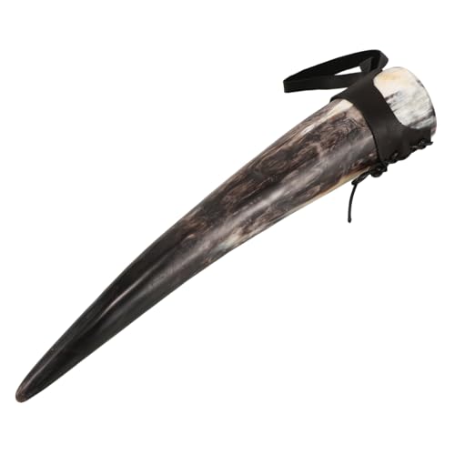 CHICAMPERA Tazza Vichinghe Per Uomo Corno Da Bere Unico Capacità Ampia Decorazione in Corno Lavorato Mano Stile Retrò Eccezionale Per Collezione Di Bicchieri