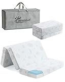 Trifold Pack and Play Mattress 38x26'' Breathable Soft Plush Memory Foam for Baby Toddler Travel Includes Carry Bag Removable Washable Cover Fits Play Pen Playard Pack n Play Mattress Pad
