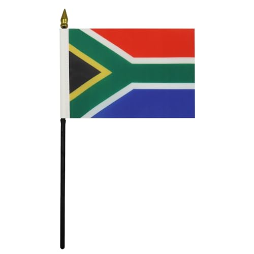 AZ FLAG - Tischflagge Südafrika - 15x10 cm Goldene Splitze - Republik Südafrika Tischfahne 10 x 15 Cm - Flaggen