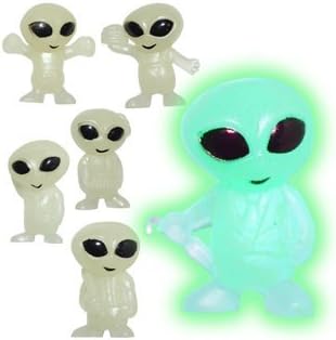 20 Tiny Glow in the Dark Alien Figures