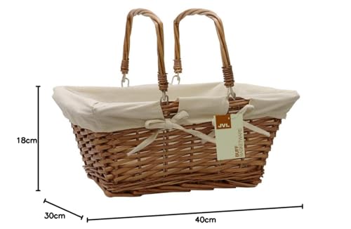 JVL Home/Office Storage Shopping Basket with Carrying Handles
