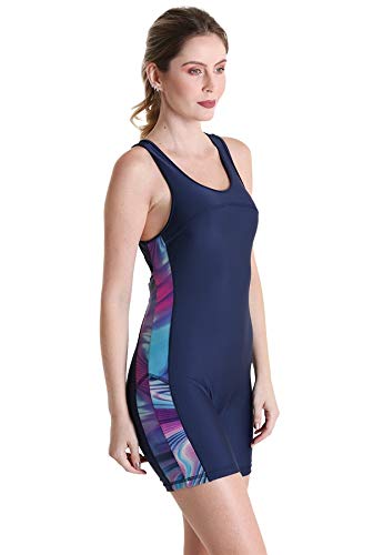 Macaquinho Natação Estampa Digital - Azul Marinho - P