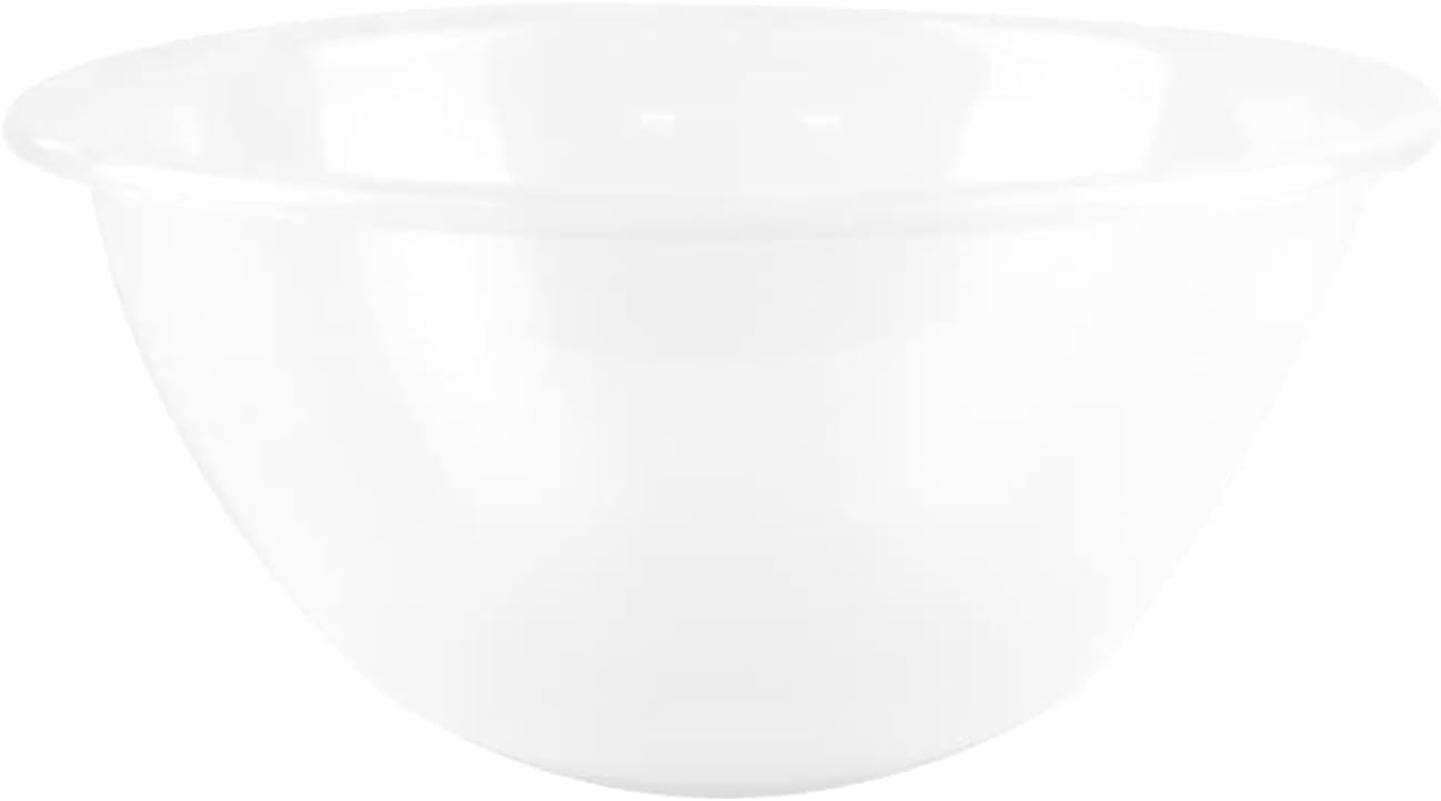 Round White Plastic Mixing Bowl (28 cm) 1 Piece - Durable, Ideal for Cooking & Baking Needs