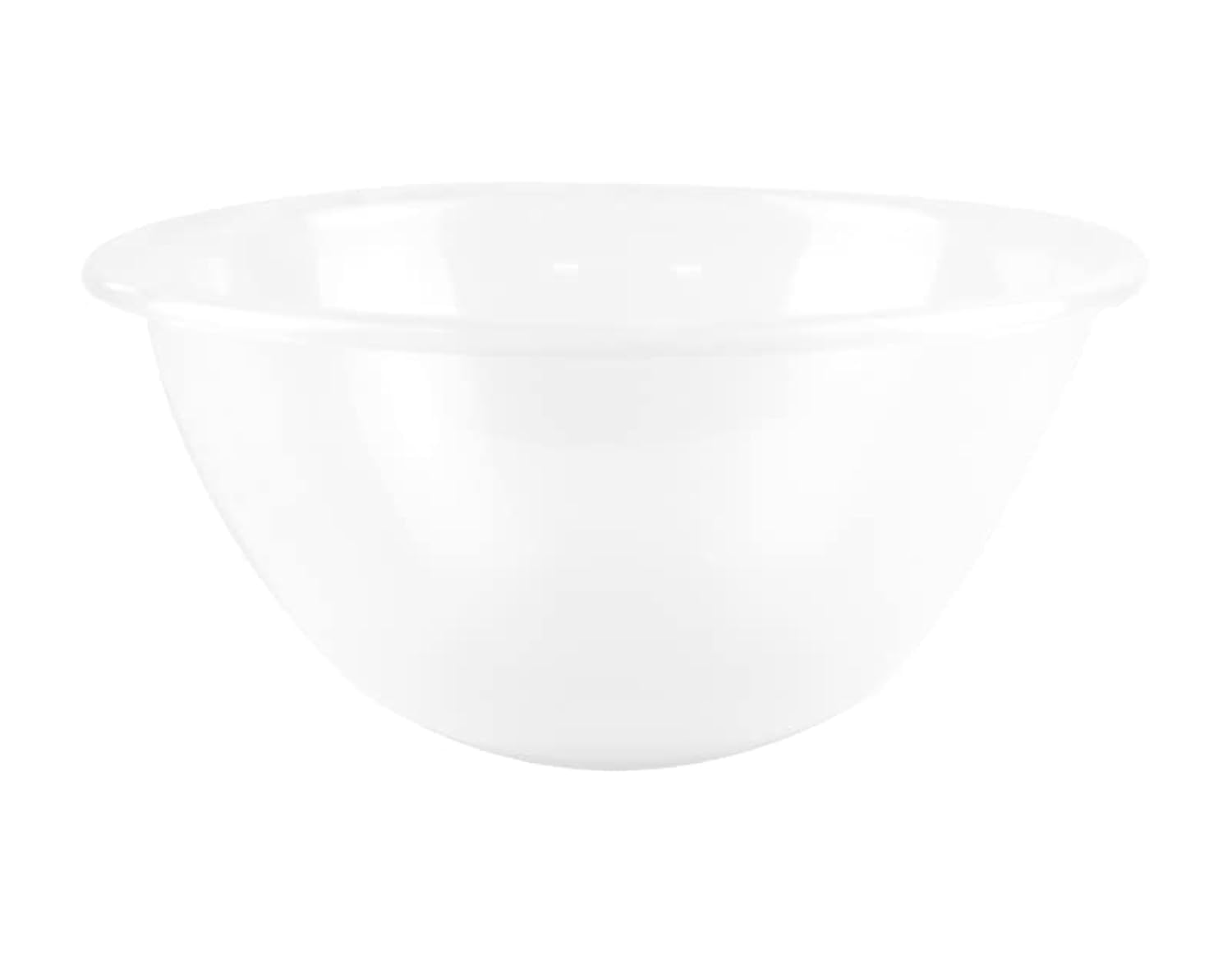 Round White Plastic Mixing Bowl (28 cm) 1 Piece - Durable, Ideal for Cooking & Baking Needs
