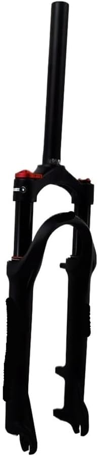 Bicycle Front Fork 20/24 Inch Air Fork Aluminum Disc Brake 100MM Quick Release Shoulder Wire Lock Absorber(24 HL Matte Black)