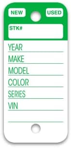 Donkey Auto Products Top Stripe Vinyl Key Tags (1.375 Inches x 3 Inches) (250 Per Box)