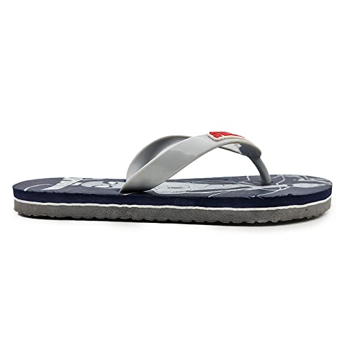 Image of Kidsville Spiderman Printed Blue Flipflops for Boys