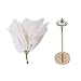 Ostrich Feather Table Lamp, 3 Color Dimming Desk Lamp with Gold Metal Base Touch Switch Bedside Desk Night Light for Bedroom Foyer Living Reading Sitting Room Decorations