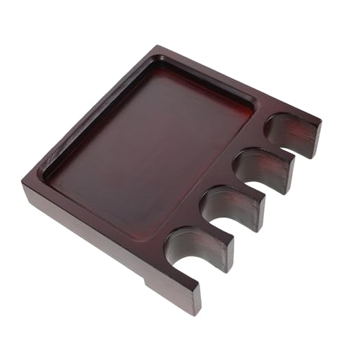 Support pour queues de billard en bois foncé ORFOFE portable antidérapant 4 encoches