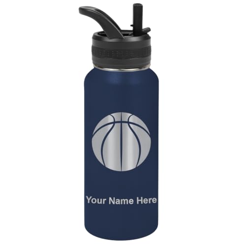 LaserGram Personalized 32oz Basketball Water Bottle