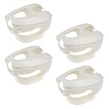 PLAFOPE 4pcs White Plastic Racing Pigeon Holder Fixed Frame for Injection Feeding and Eye Care Foot Ring, Bird Medicine Feeder Stabiliser for Poultry and Game Birds