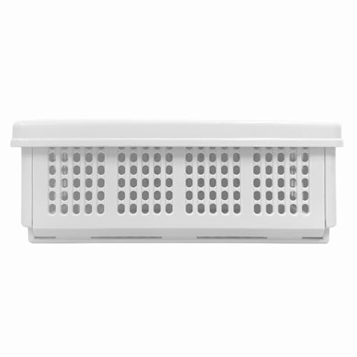 3 Pack Small Collapsible Food Basket,Food Storage Containers with Lid,Compact &Stackable Bins for Fridge and Pantry