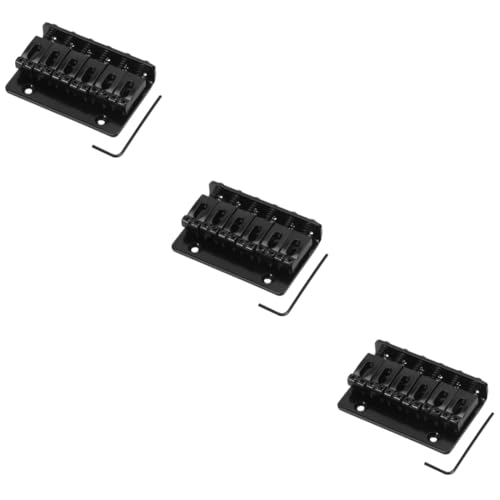 Chevalet fixe pour guitare électrique SUPVOX noir avec vis et clé de réglage