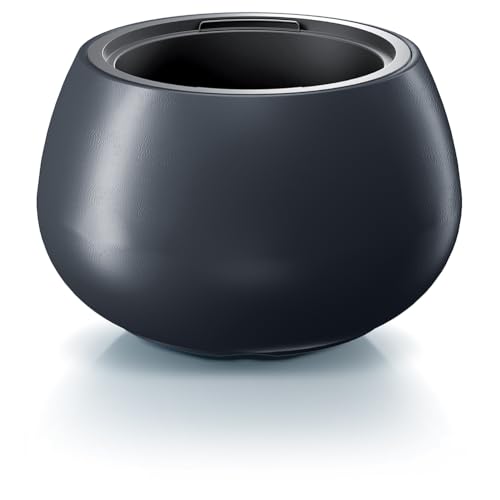 Tymar Blumentopf mit Einsatz, Blumenkübel aus Kunststoff, Übertopf, Pflanzkübel Gross (Anthrazit DBHEK,ø 30 cm)