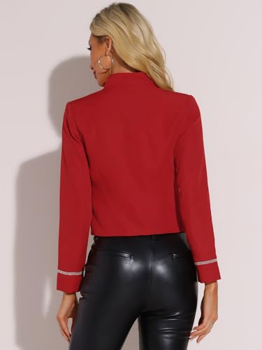 Veste vintage boutons sur le devant style steampunk rouge taille XS