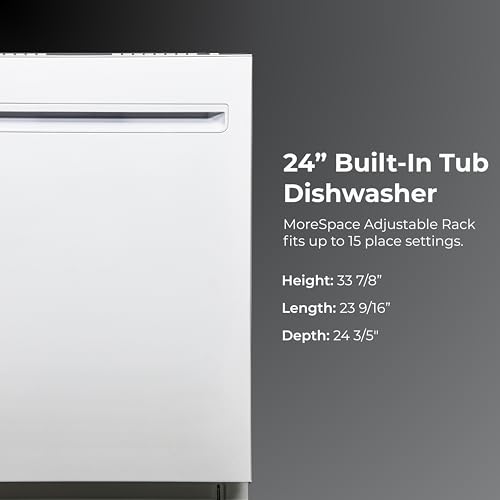 Kenmore 22-14632 24" Built-In Dishwasher - UltraWash Plus, SmartWash, Accela Wash, Sanitize Rinse, TurboDry, and Removable Third Rack - 15 Place Settings - 49 DBA - ENERGY STAR Certified - 24" - White - image 2