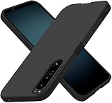 aiitiluo シリコン スマホケースに適合する Xperia 1 IV ケース エスクペリア 1IVに適合する カバー 耐衝撃 ソフト 黒 軽量 薄型 ストラップホール付き エスクペリア SO-51C SOG06 用の カバー ブラック