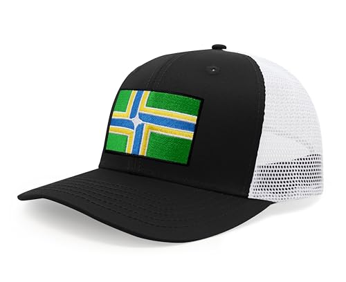 Image of International Tie City Hat for Men and Women, Adjustable Snapback Trucker Baseball Cap with Embroidered Patch