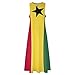 TAIZIYEAH Long Dress Ghana Flag Women's Summer Casual Loose Dress Long Dress Short Sleeve for Girls Fashion Skirts XL