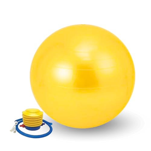 Pelota Yoga 55cm. Balón Pilates Antideslizante. Pelota de Ejercicio de Entrenamiento, Fitness, Embarazada. Fitball Resistente para Estiramientos, Equilibrio, Relajación. (Inflador Incluído)